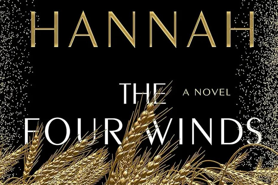 Cover of The Four Winds by Kristin Hannah, depicting a woman standing in a desolate landscape.
